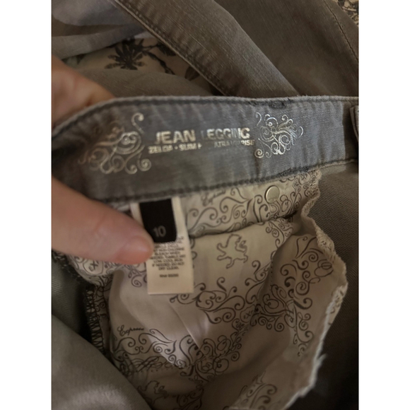 Women's‎ Express Gray Jeans Leggings Size 10 Zelda Slim Ultra Low rise - Picture 9 of 9
